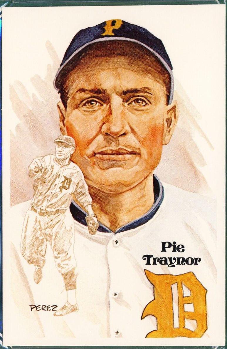 1980 Perez Steele HOF Postcard Pie Traynor #55 card