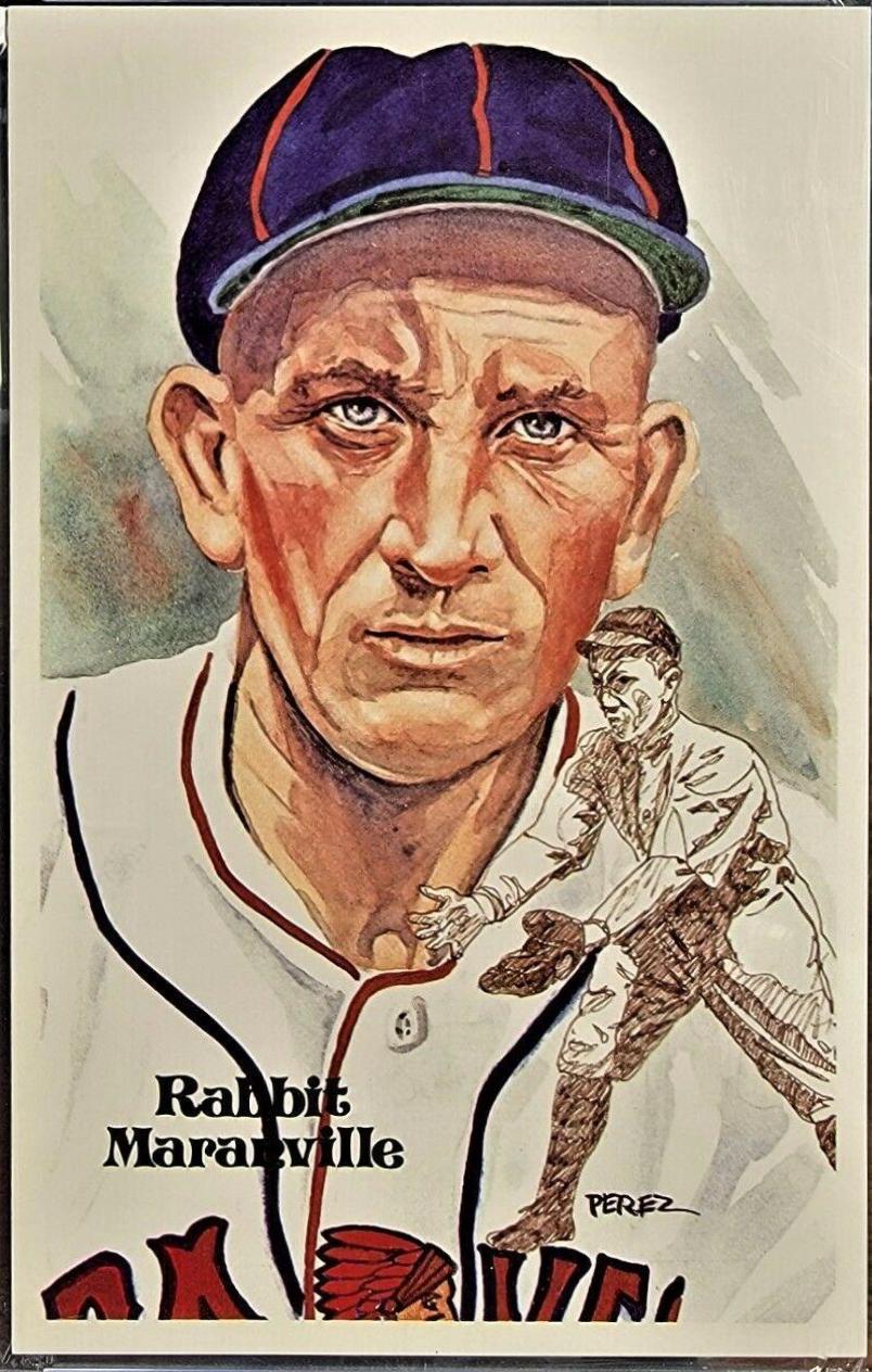 1980 Perez Steele HOF Postcard Rabbit Maranville #72 card