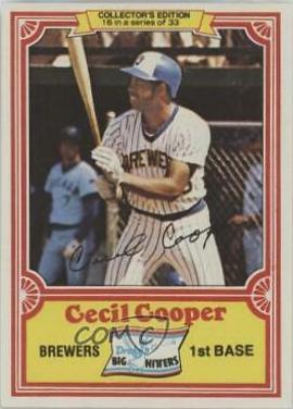1981 Drake's Cecil Cooper #16 card