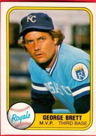 1981 Fleer George Brett [Portrait] #28 card
