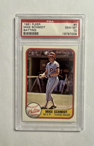 1981 Fleer Mike Schmidt [Batting] #5 card