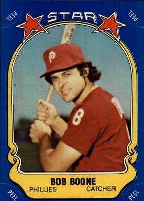 1981 Fleer Star Stickers Bob Boone #79 card