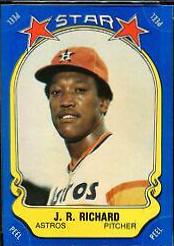 1981 Fleer Star Stickers J.R. Richard #44 card