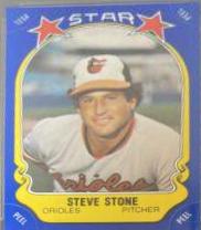 1981 Fleer Star Stickers Steve Stone #104 card