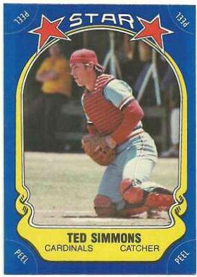 1981 Fleer Star Stickers Ted Simmons #120 card