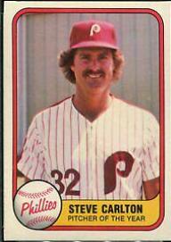 1981 Fleer Steve Carlton #6 card