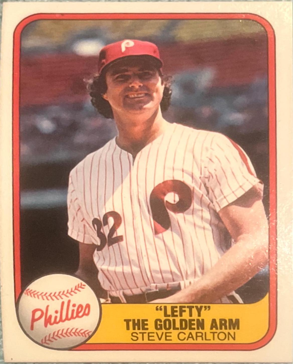 1981 Fleer Steve Carlton [Lefty On Front] #660 card