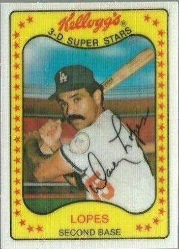 1981 Kellogg's Davey Lopes #29 card