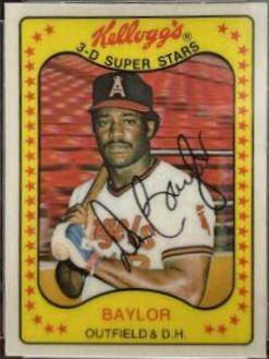 1981 Kellogg's Don Baylor #15 card
