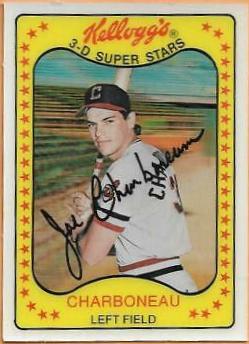 1981 Kellogg's Joe Charboneau #54 card