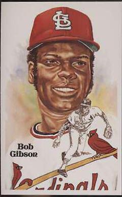 1981 Perez Steele HOF Postcard Bob Gibson #175 card