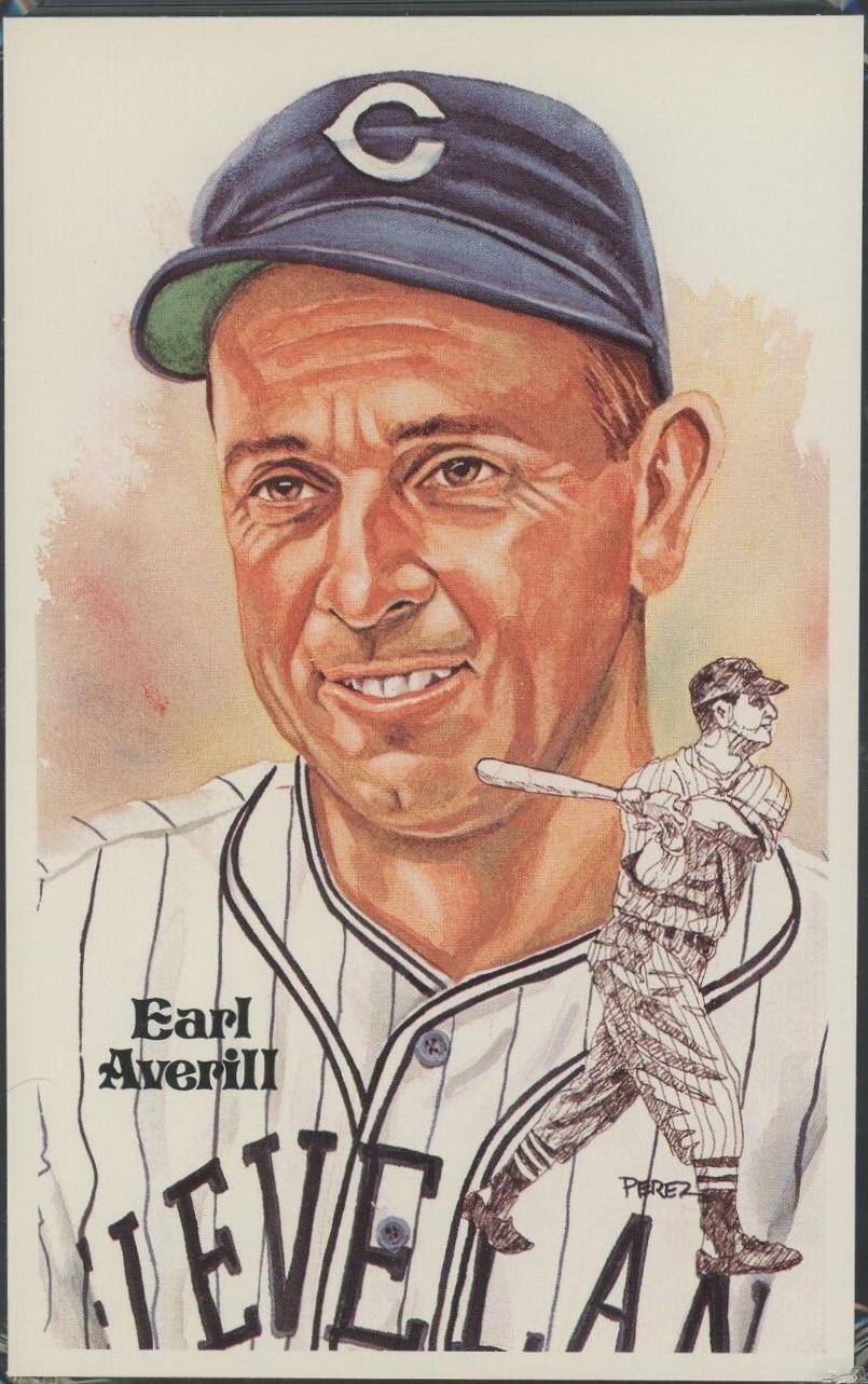 1981 Perez Steele HOF Postcard Earl Averill #147 card