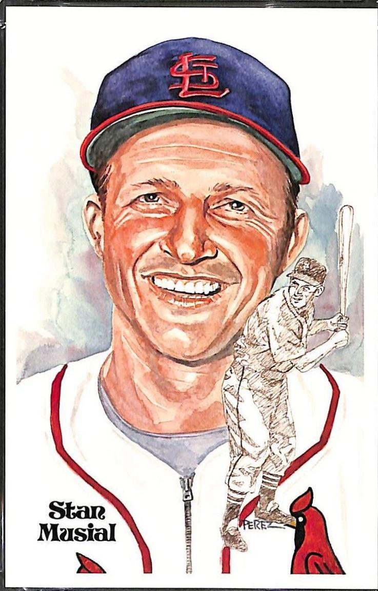 1981 Perez Steele HOF Postcard Stan Musial #114 card