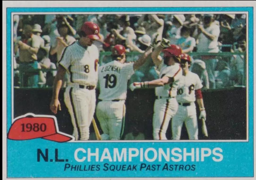 1981 Topps 1980 N.L. Championships #402 card