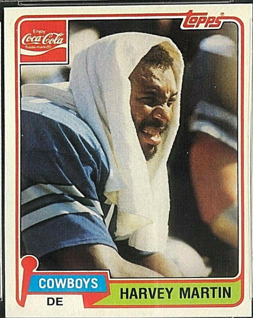 1981 Topps Coke Harvey Martin #6 card