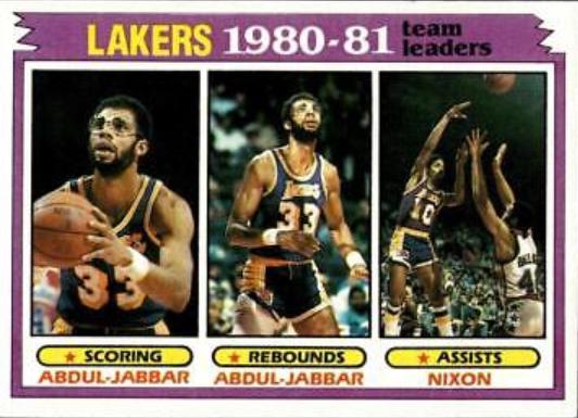 1981 Topps Kareem Abdul-Jabbar / Norm Nixon #55 card