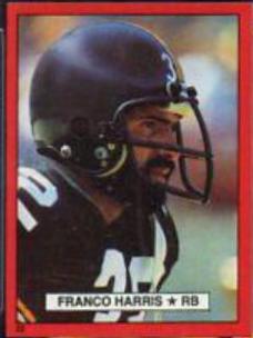 1981 Topps Red Border Stickers Franco Harris #22 card