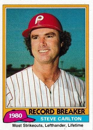 1981 Topps Steve Carlton #202 card