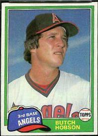 1981 Topps Traded Butch Hobson #771 card