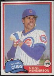 1981 Topps Traded Steve Henderson #769 card