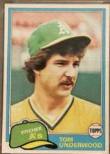 1981 Topps Traded Tom Underwood #846 card