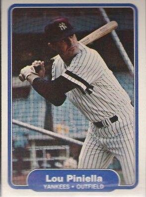 1982 Fleer Lou Piniella #48 card