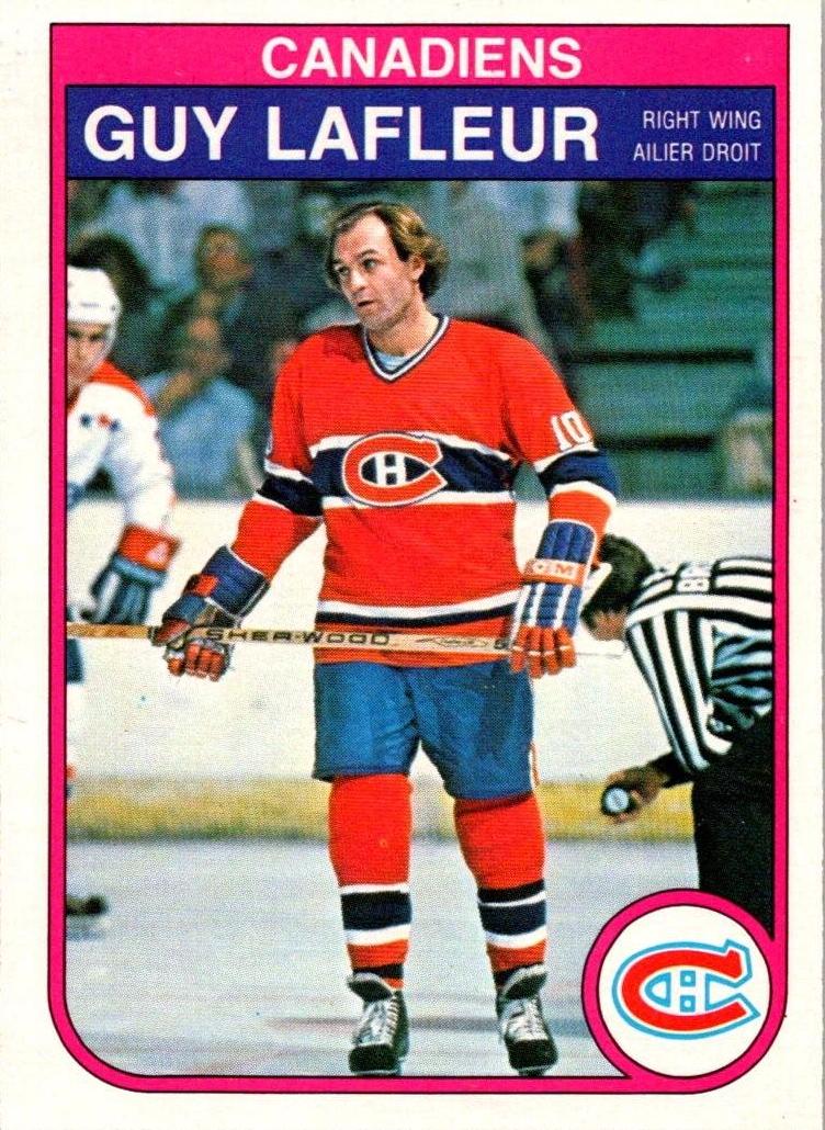 1982 O-Pee-Chee Guy Lafleur #186 card