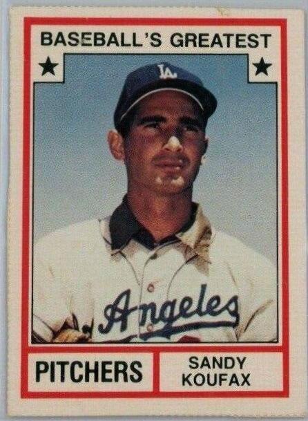 1982 TCMA Greatest Pitchers Sandy Koufax #8 card