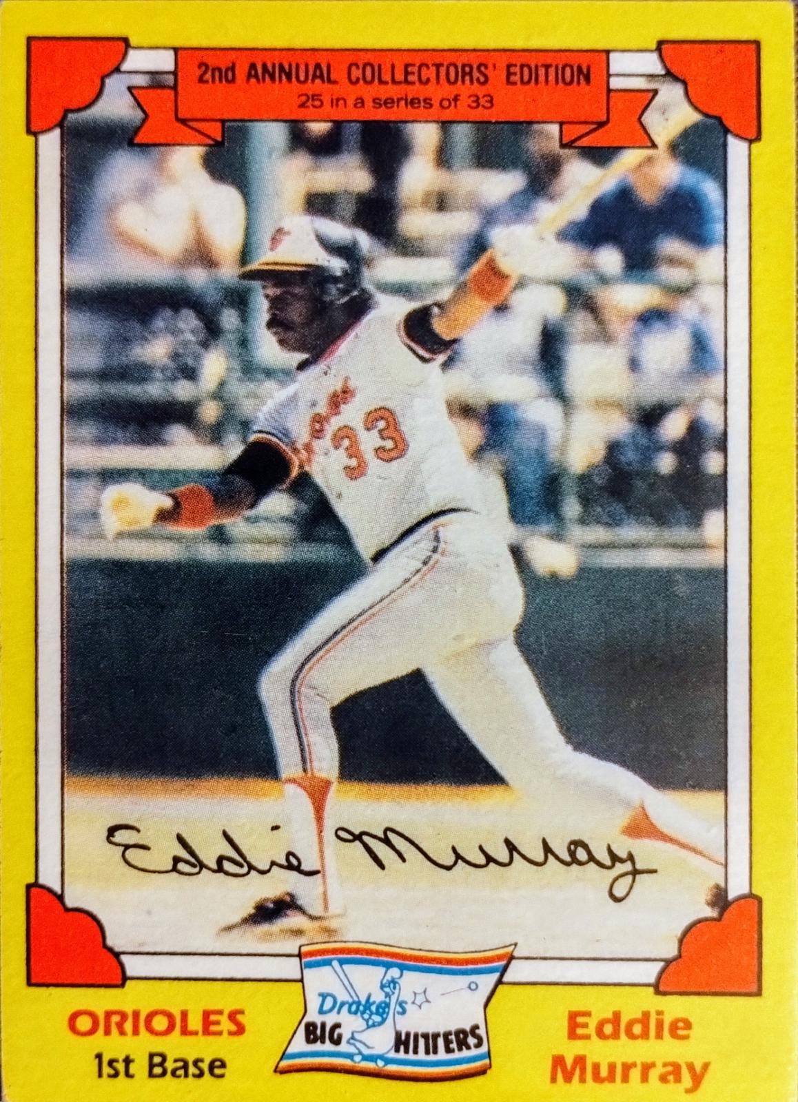 1982 Topps Drake's Big Hitters Eddie Murray #25 card