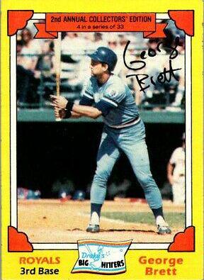1982 Topps Drake's Big Hitters George Brett #4 card
