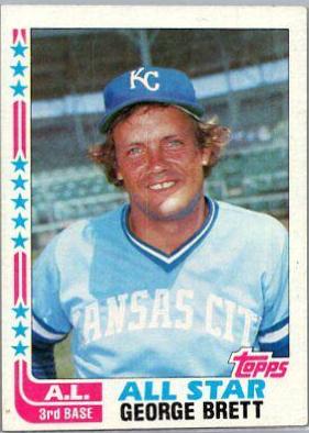 1982 Topps George Brett [Blackless] #549 card