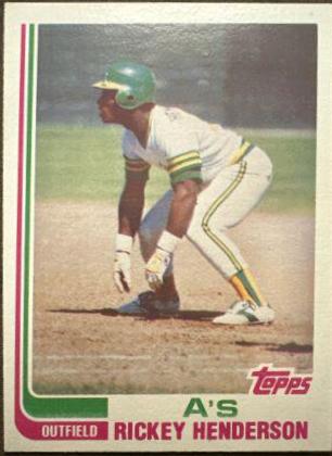 1982 Topps Rickey Henderson [Blackless] #610 card