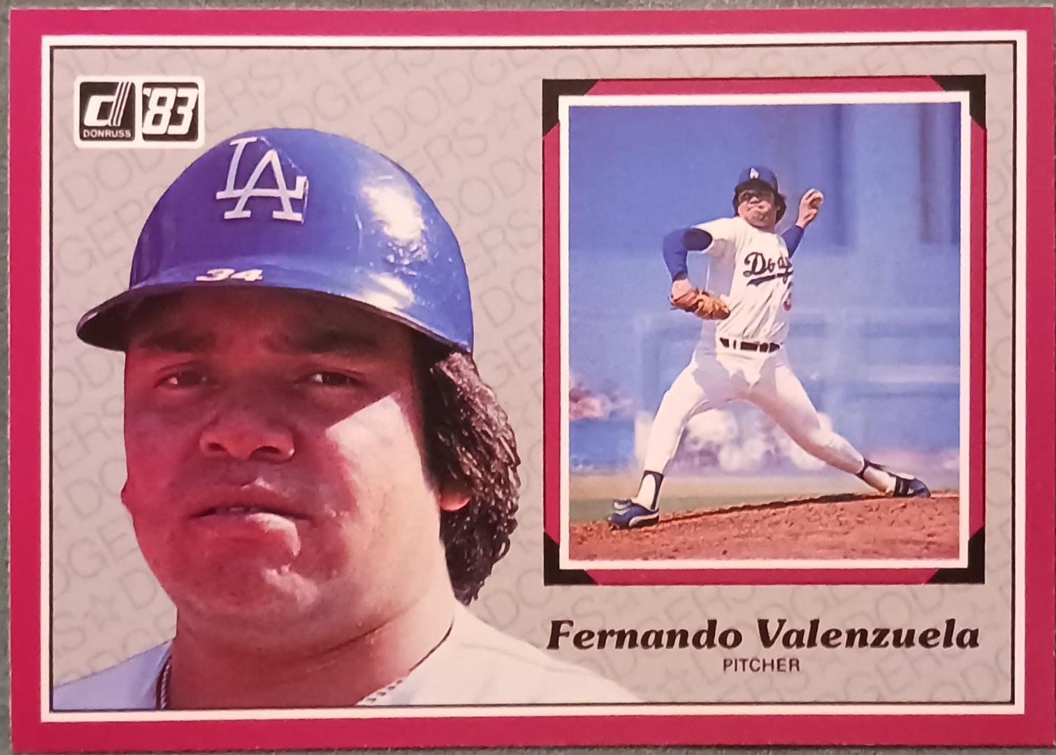 1983 Donruss Action All Stars Fernando Valenzuela #53 card