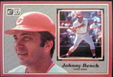 1983 Donruss Action All Stars Johnny Bench #14 card
