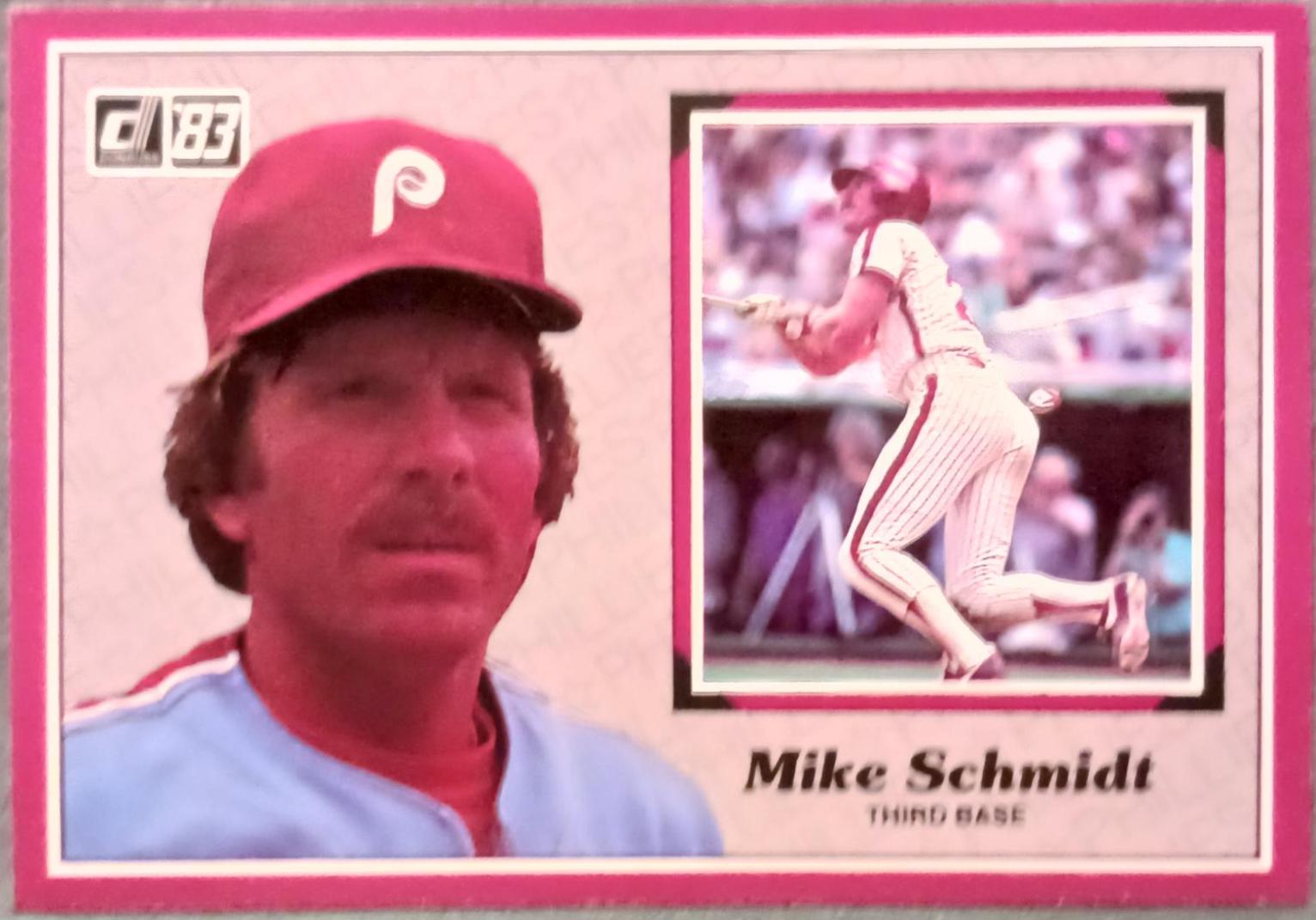 1983 Donruss Action All Stars Mike Schmidt #57 card