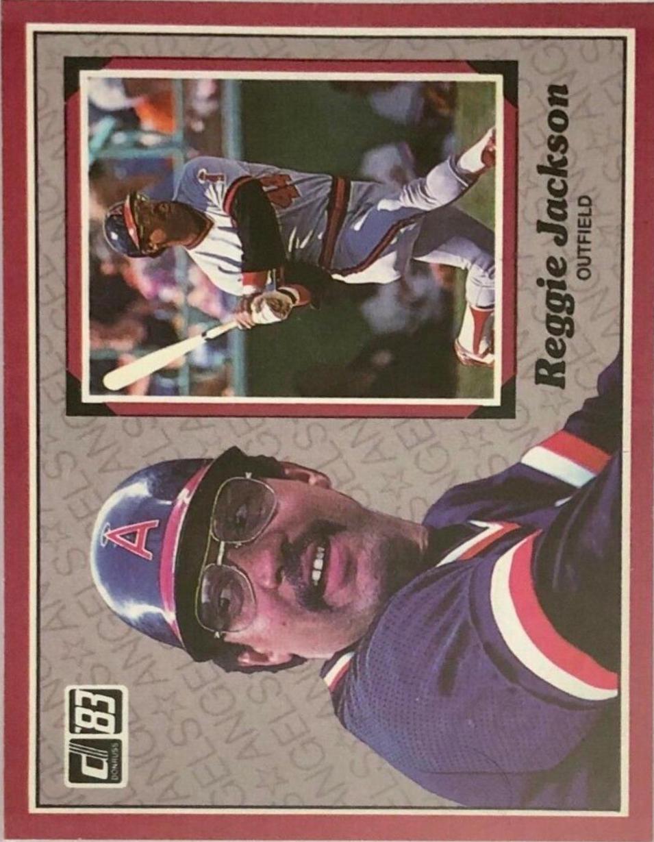 1983 Donruss Action All Stars Reggie Jackson [No Red on Stats] #3 card