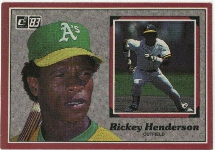 1983 Donruss Action All Stars Rickey Henderson #22 card