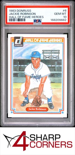 1983 Donruss Hall of Fame Heroes Jackie Robinson #6 card