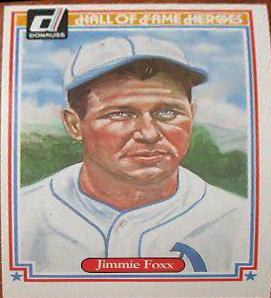1983 Donruss Hall of Fame Heroes Jimmie Foxx #13 card