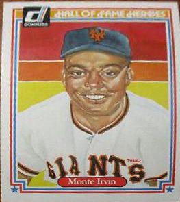 1983 Donruss Hall of Fame Heroes Monte Irvin #15 card