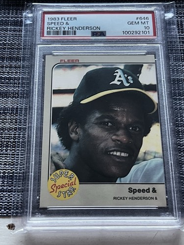 1983 Fleer Speed [Rickey Henderson] #646 card