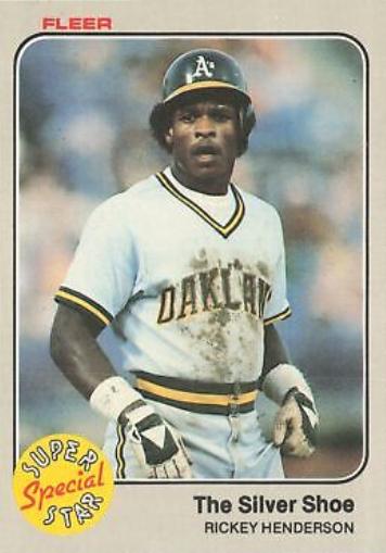1983 Fleer The Silver Shoe [Rickey Henderson] #639 card