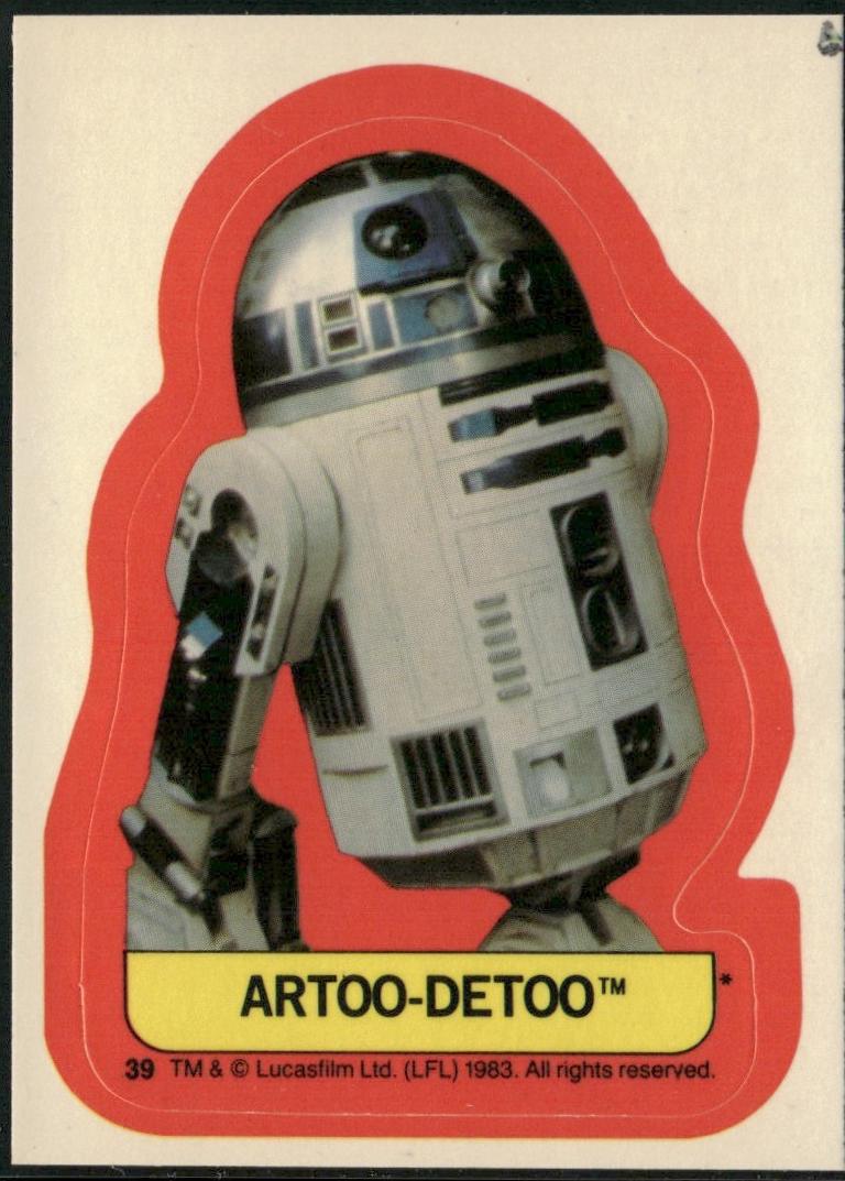 1983 : Return of the Jedi Sticker Artoo-Detoo #39 card
