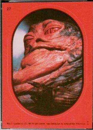 1983 : Return of the Jedi Sticker Jabba #27 card