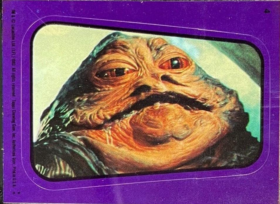 1983 : Return of the Jedi Sticker Jabba #4 card