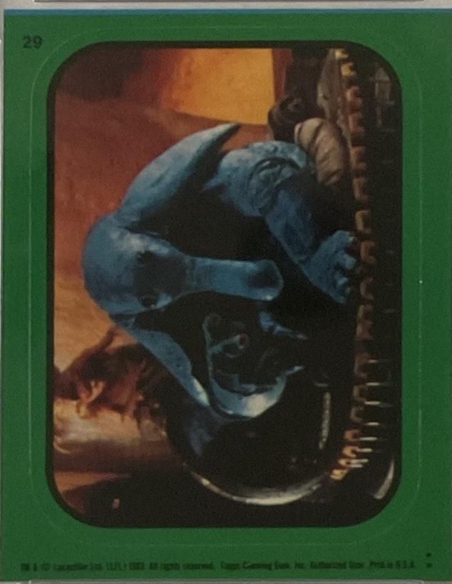 1983 : Return of the Jedi Sticker Max Rebo #29 card