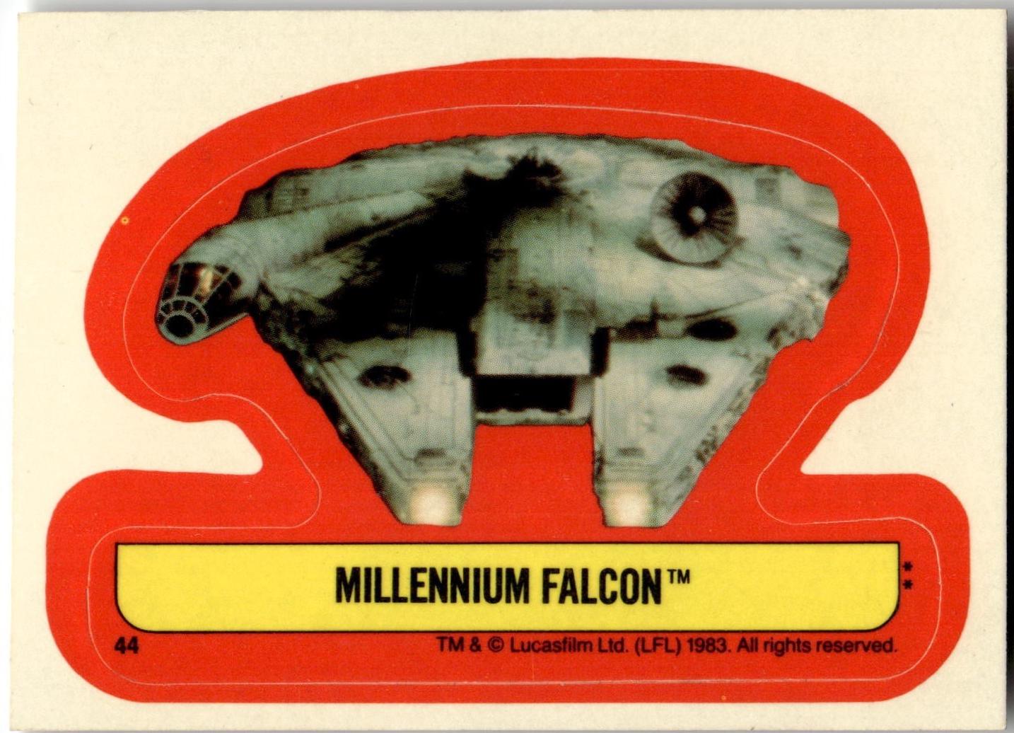 1983 : Return of the Jedi Sticker Millennium Falcon #44 card