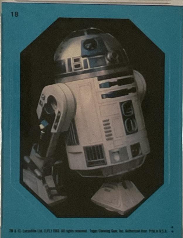 1983 : Return of the Jedi Sticker R2-D2 #18 card