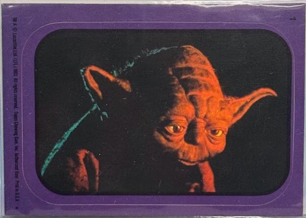 1983 : Return of the Jedi Sticker Yoda #1 card