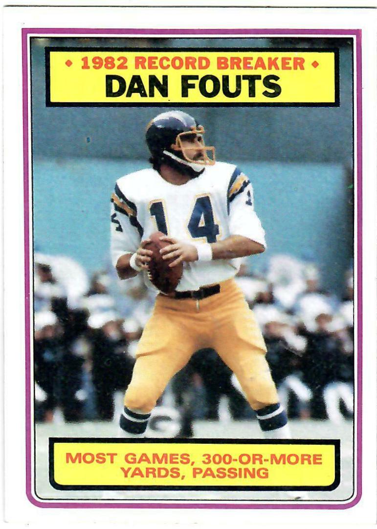 1983 Topps Dan Fouts [Record Breaker] #3 card